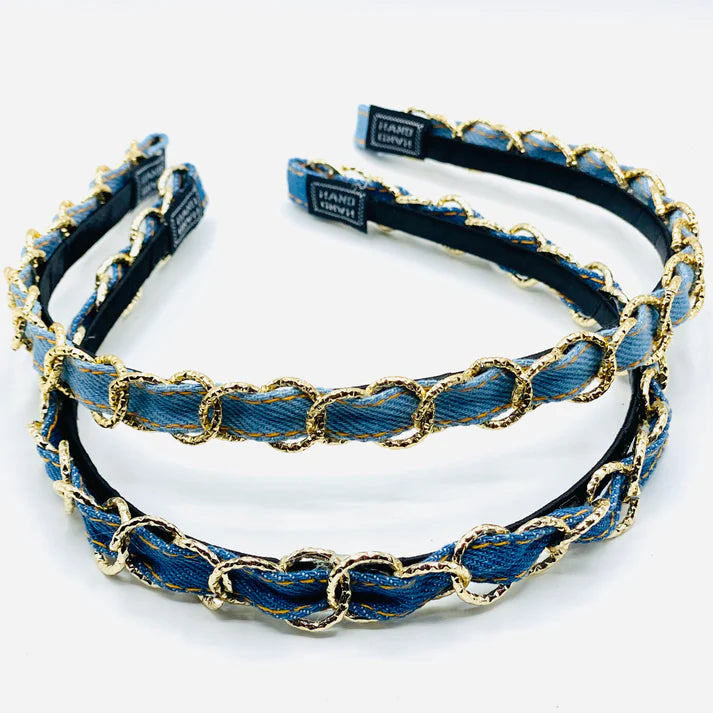 Thin Denim Headband