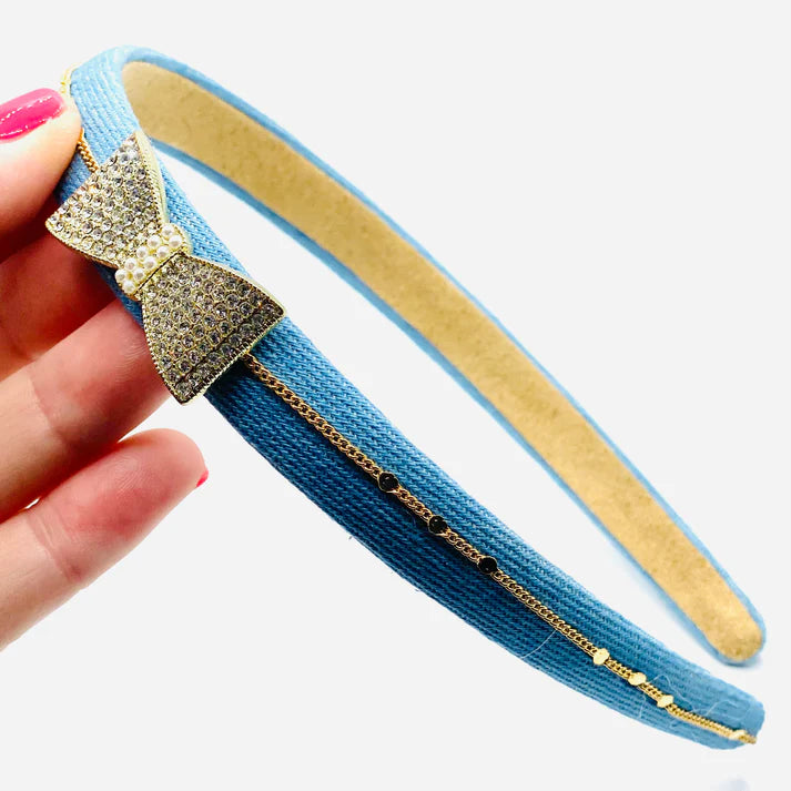 Thin Denim Headband