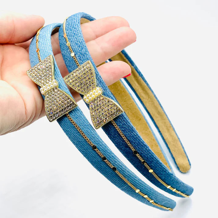 Thin Denim Headband