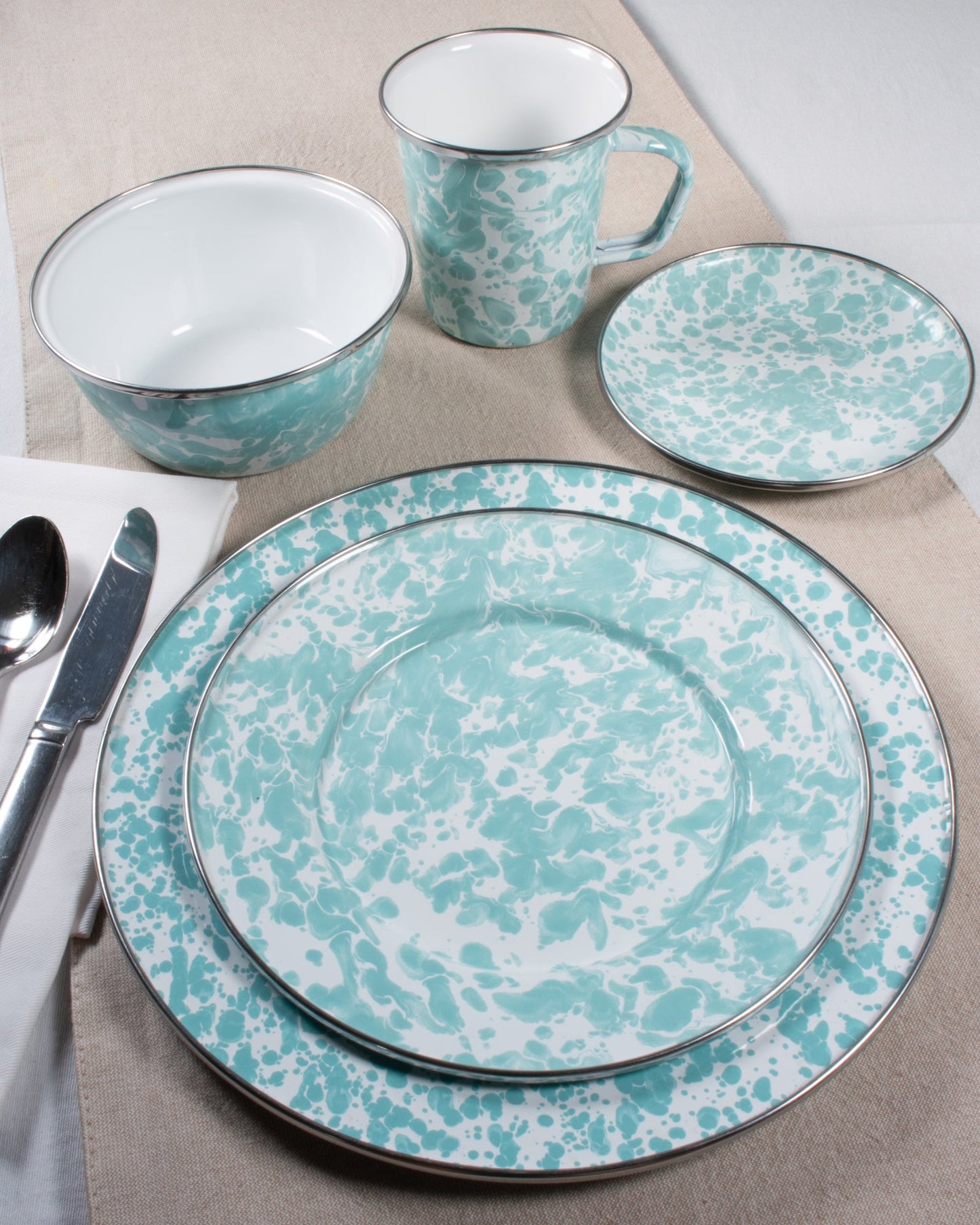 Sea Glass Swirl Appetizer Plates- Set of 4