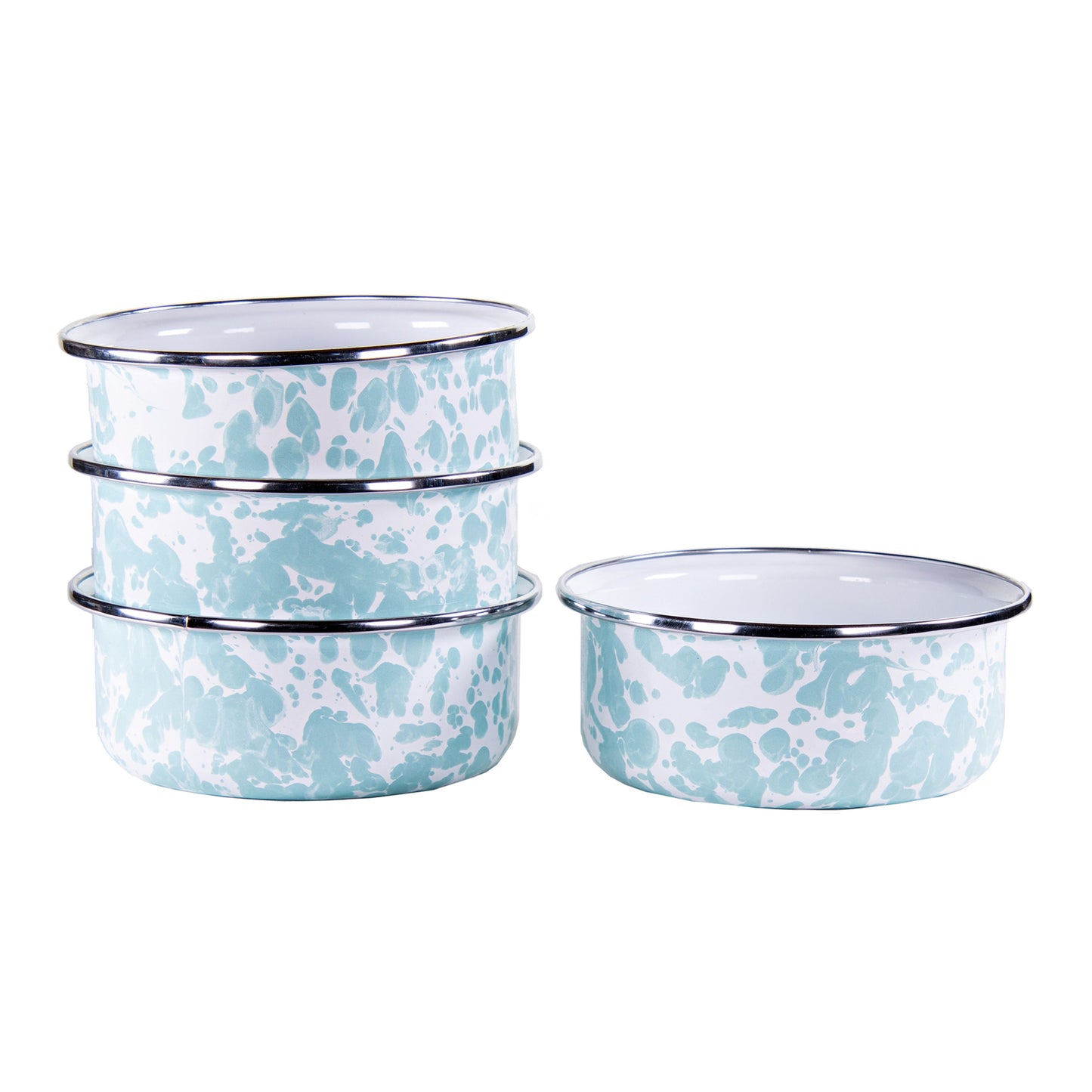 Sea Glass Swirl 14oz Soup Bowls - Set of 4