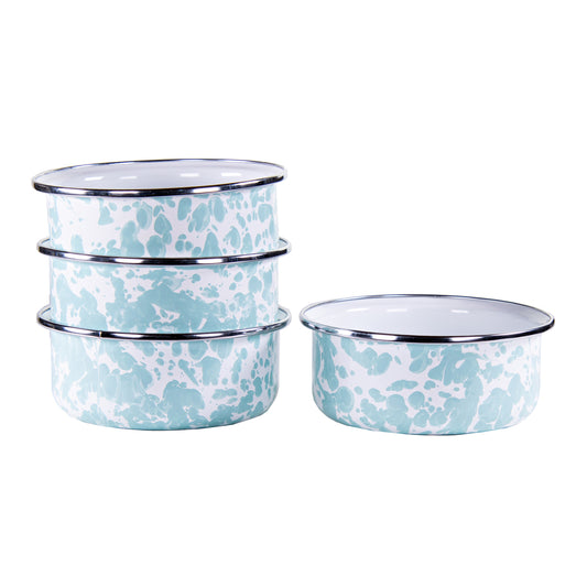 Sea Glass Swirl 14oz Soup Bowls - Set of 4