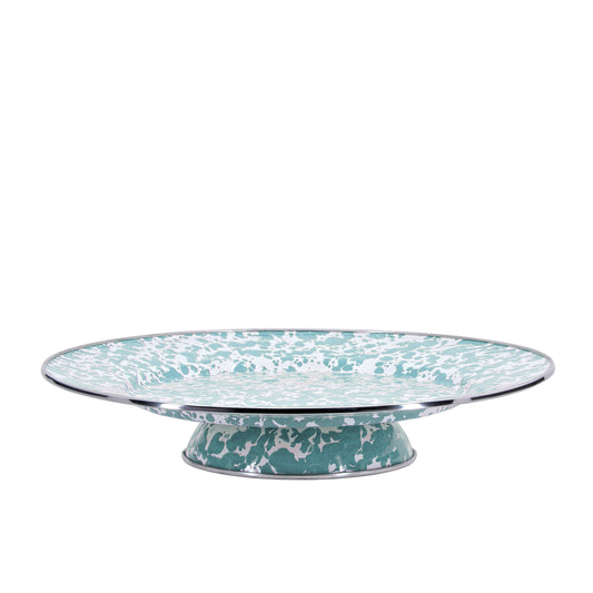 Swirl Cake Plate, Sea Glass