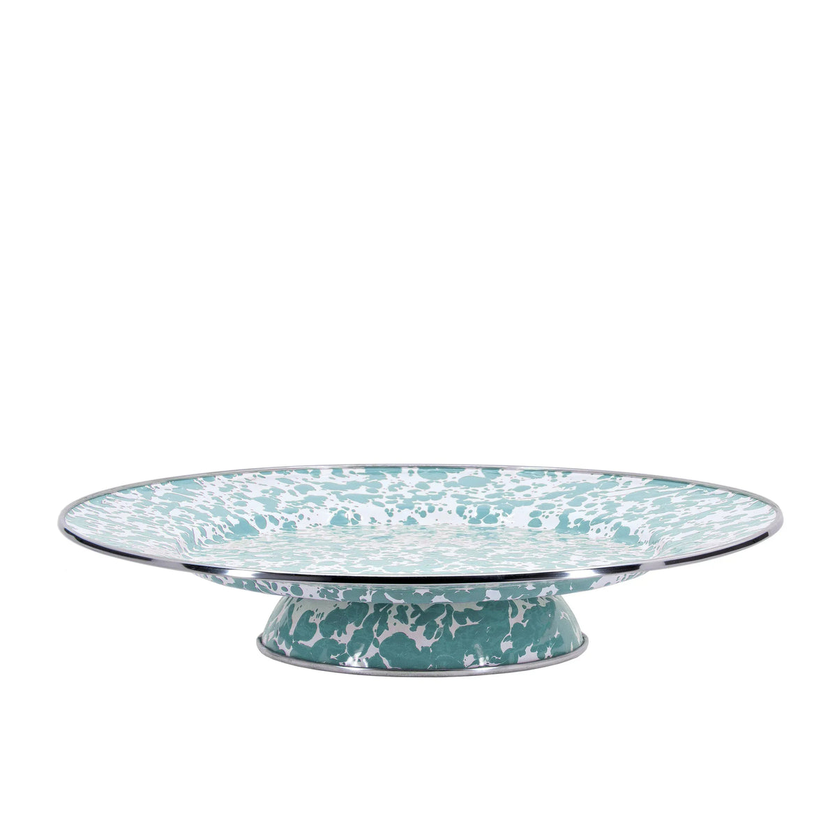 Sea Glass Swirl Cake Plate