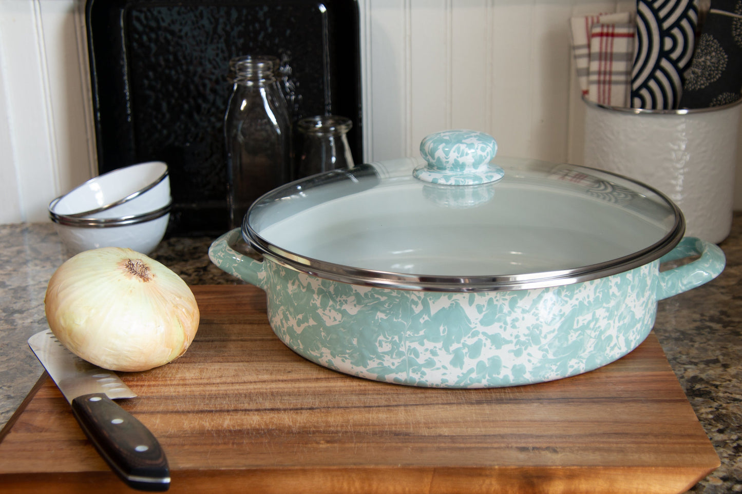 Sea Glass Swirl Large Saute Pan