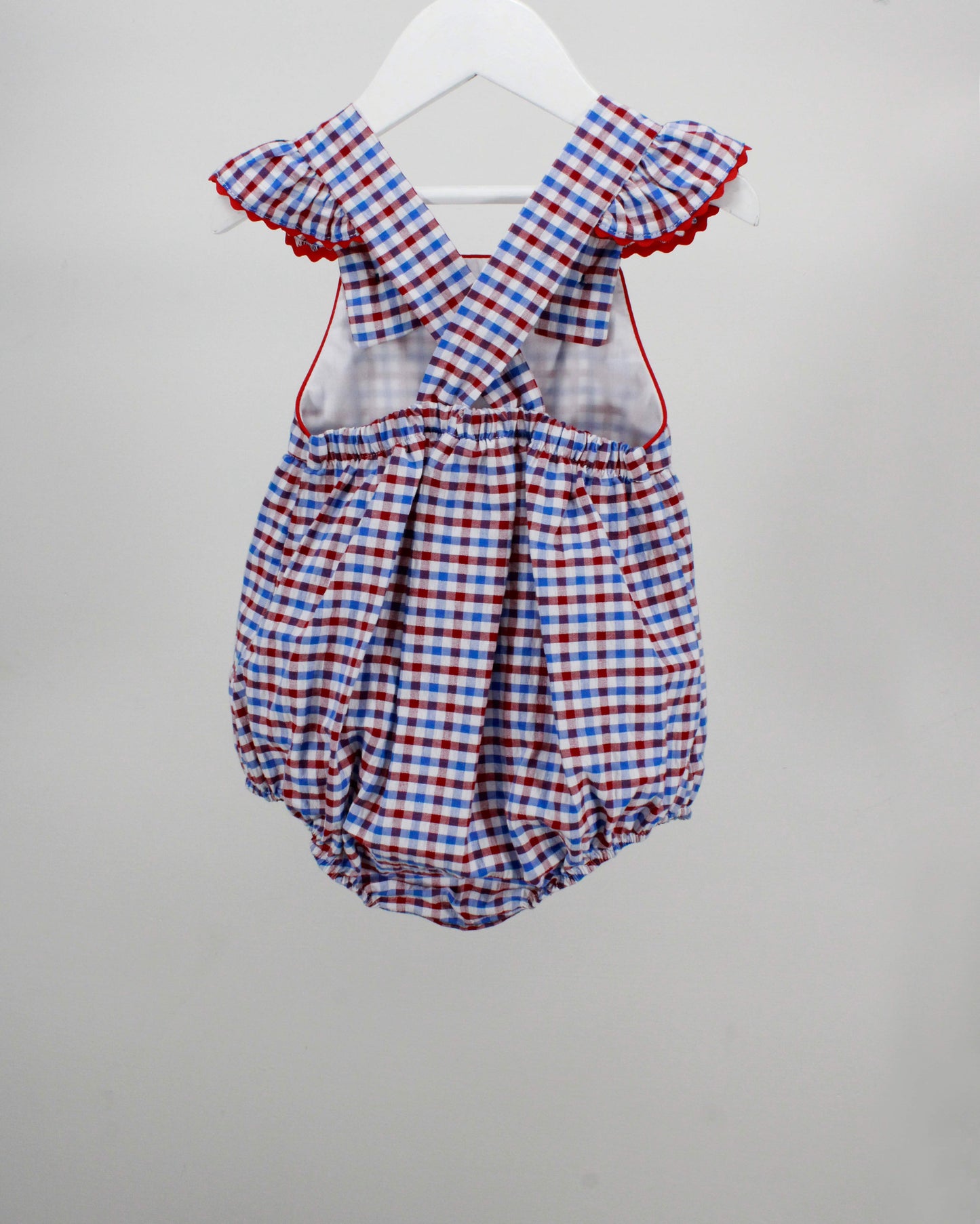 Blue and Red Plaid Gracie Bubble