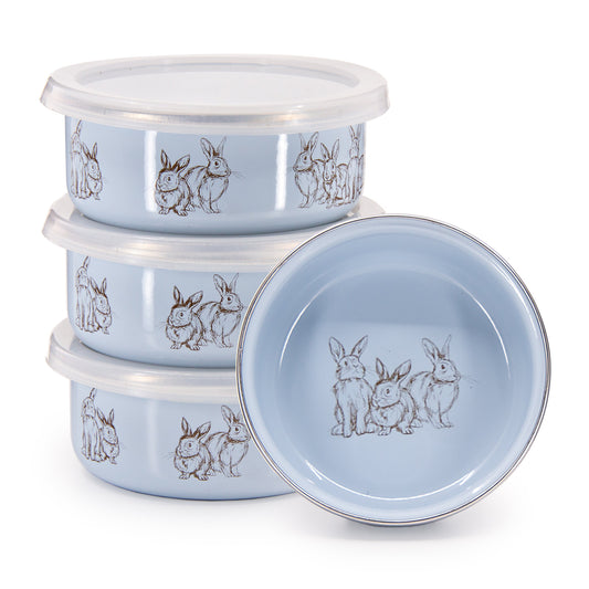 Blue Bunnies Child Bowls - Set of 4