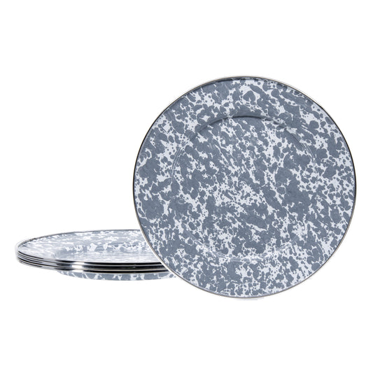 Grey Swirl Dinner Plates - Set of 4