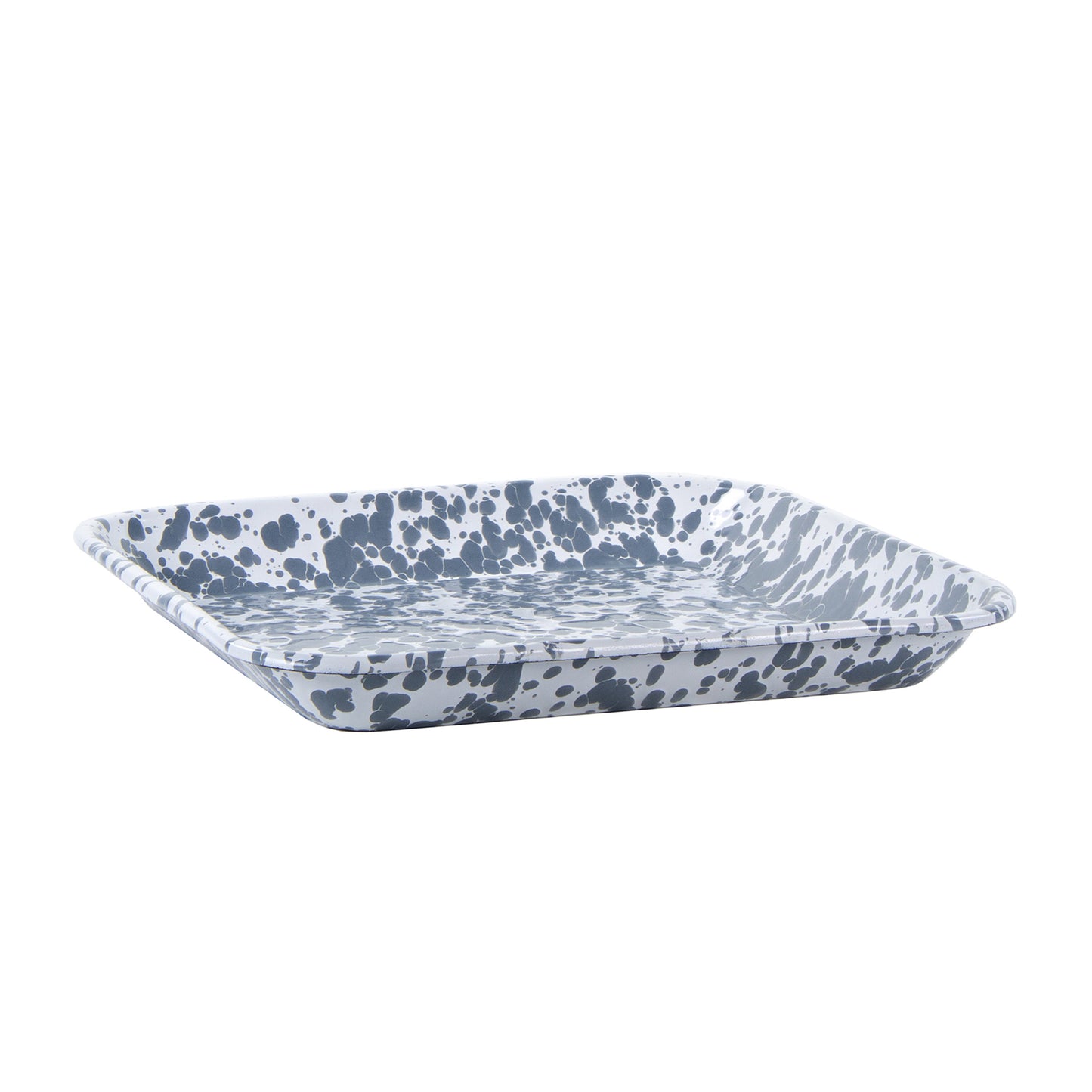 Grey Swirl Square Trays - Set of 2