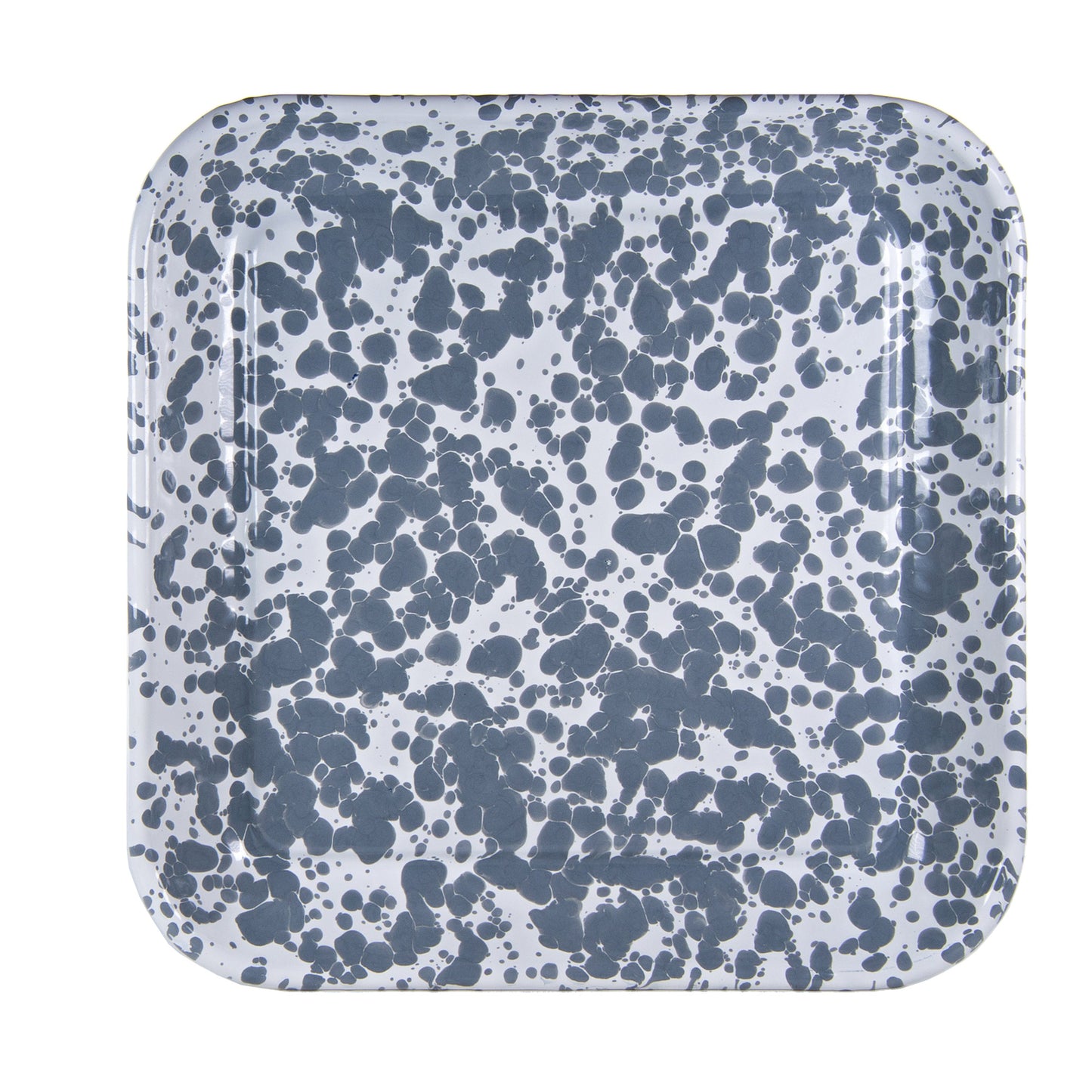 Grey Swirl Square Trays - Set of 2