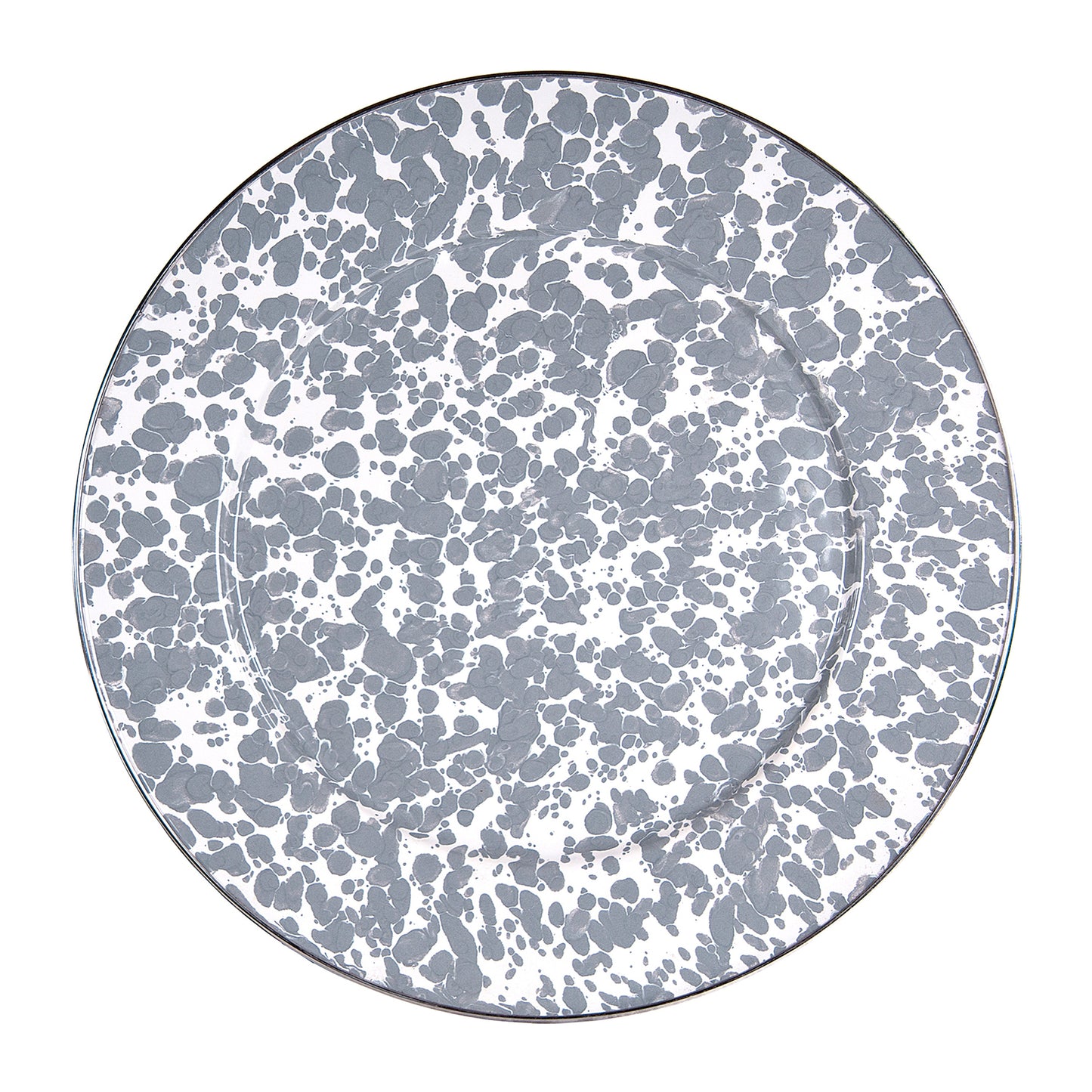 Grey Swirl Chargers - Set of 2