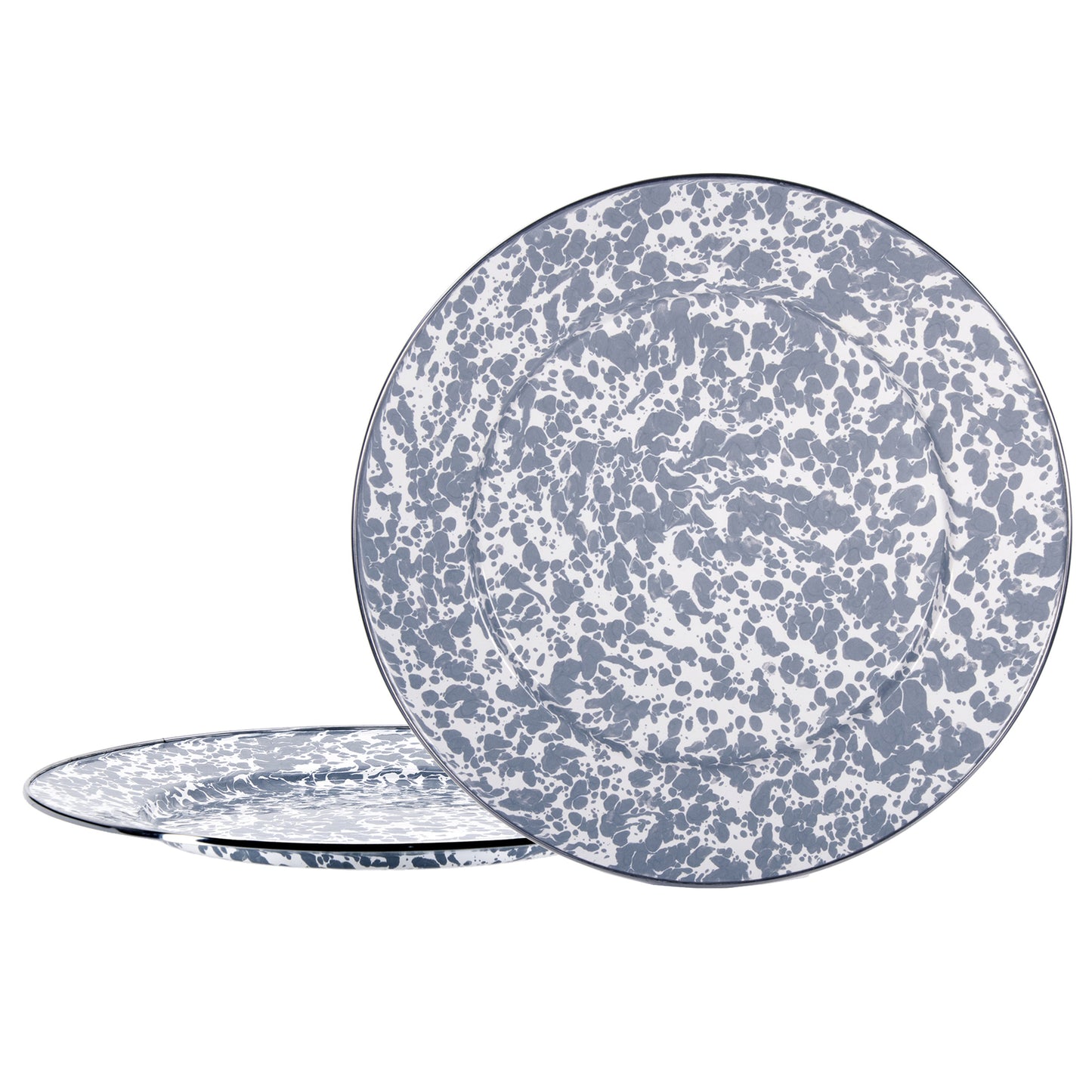 Grey Swirl Chargers - Set of 2