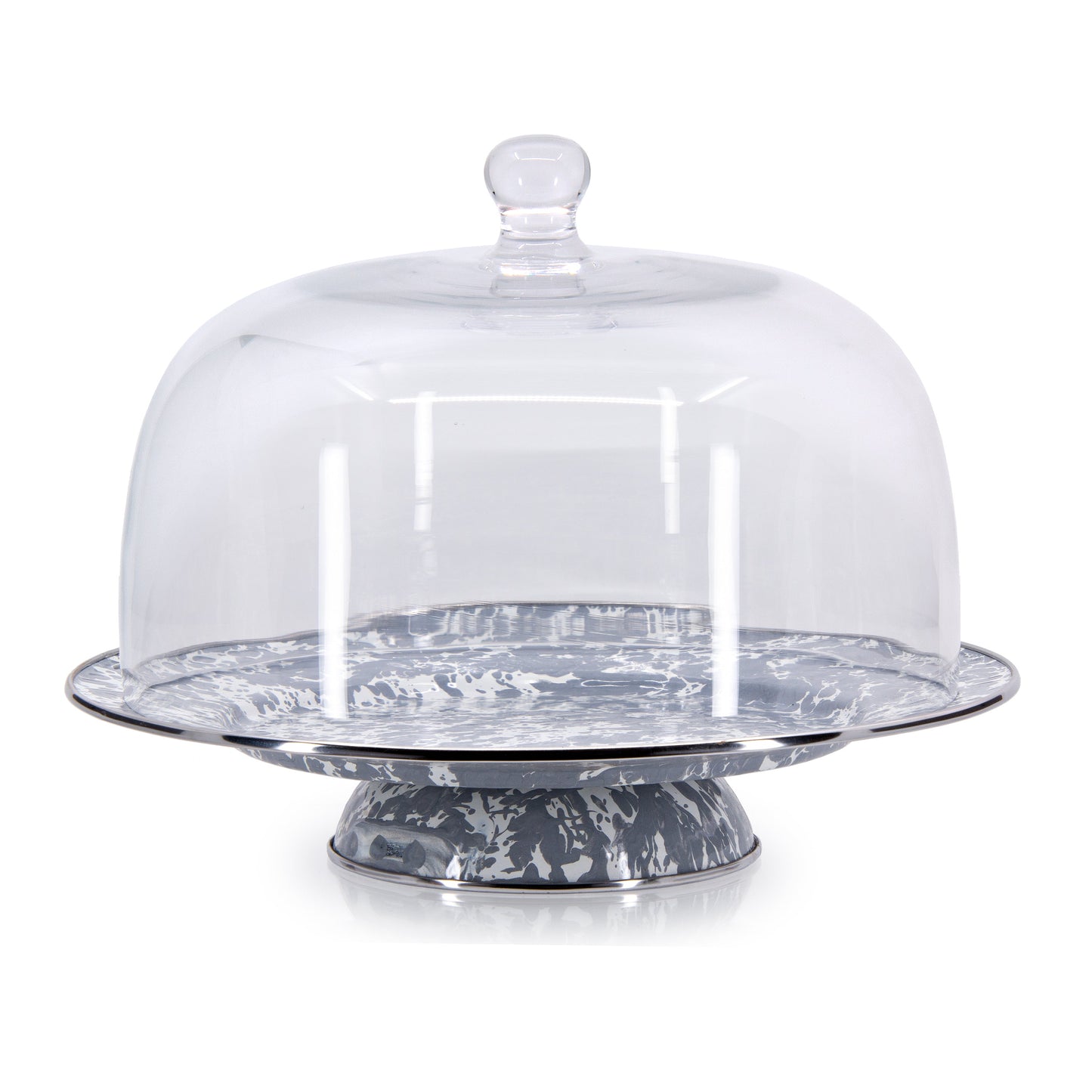 Swirl Cake Plate, Grey