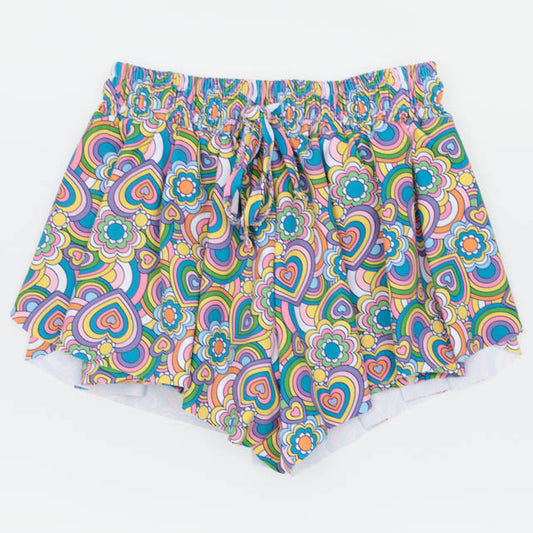 Groovy Hearts Butterfly Shorts
