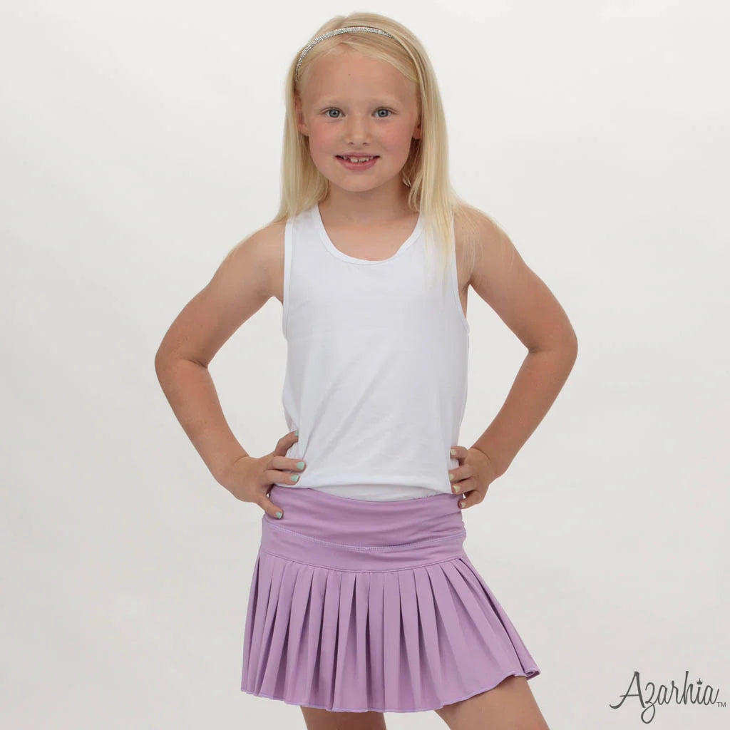 Mini Pleated Skort in Solid Lavender