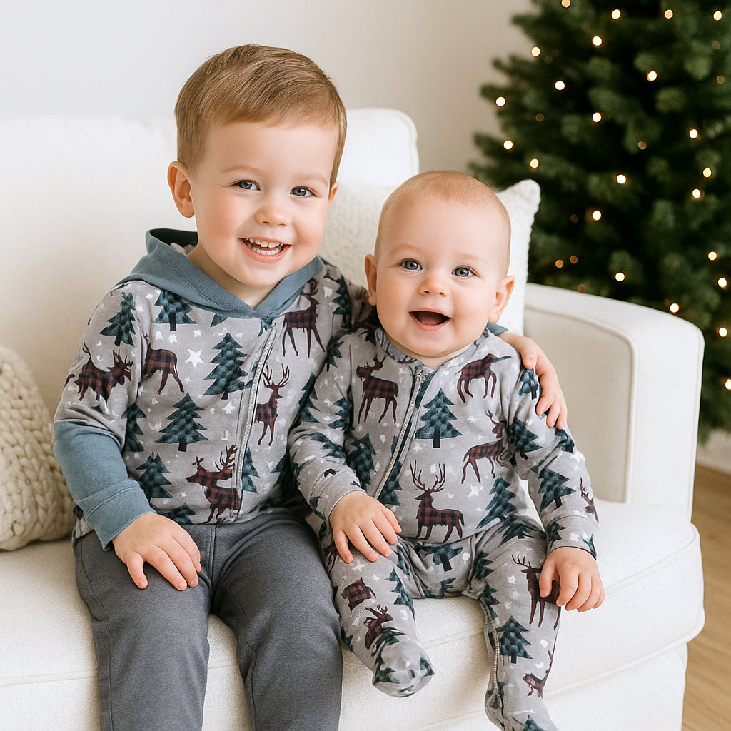 Nordic Pines Bamboo Zipper Romper