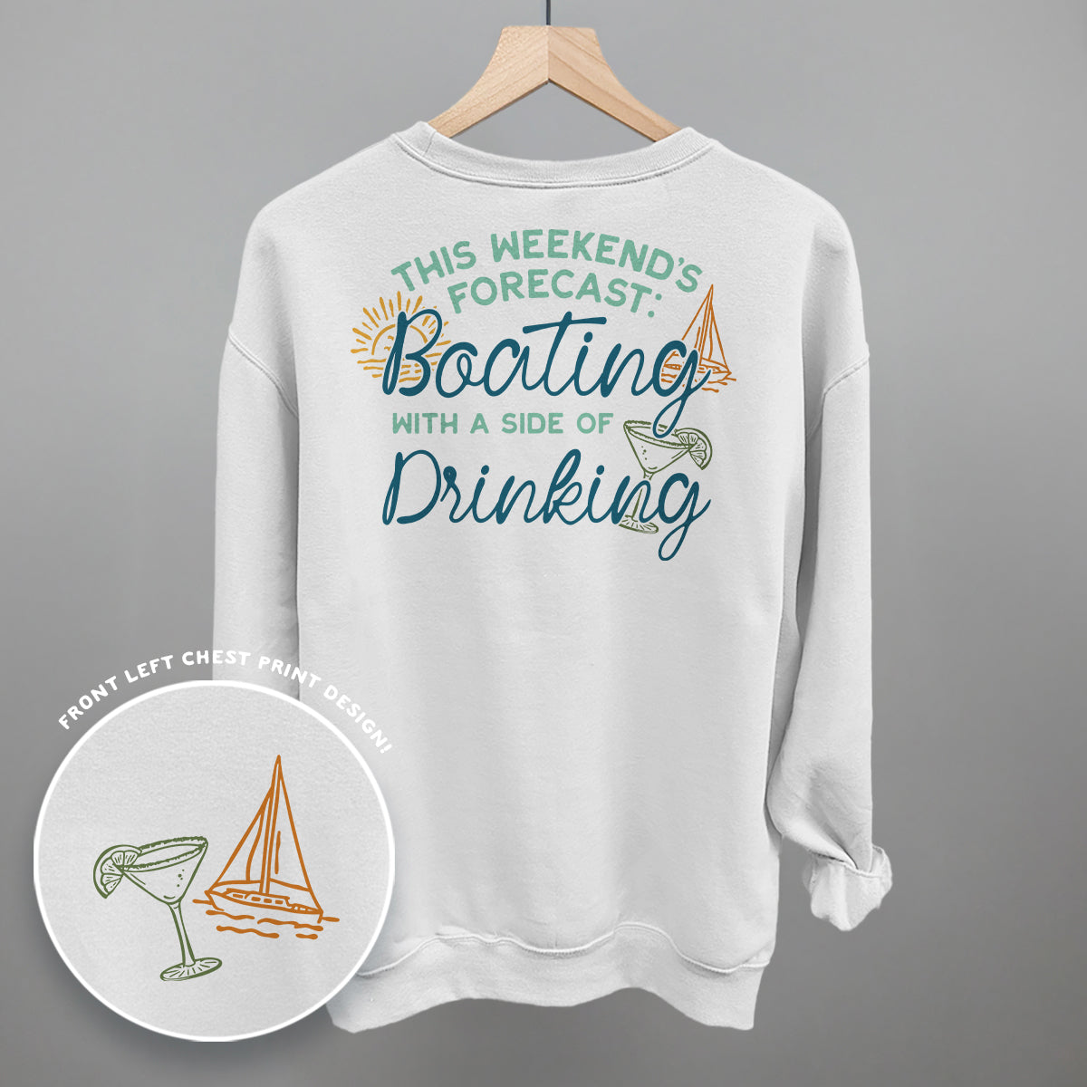 Weekend Forecast- Boating and Drinking (Back Print)