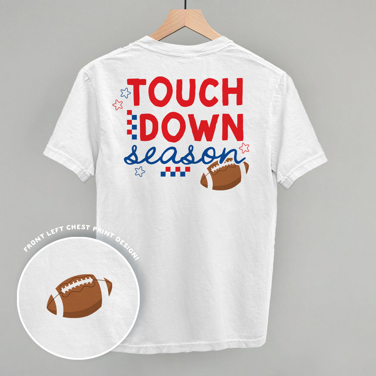 Touchdown Season Red And Blue (Back Print)