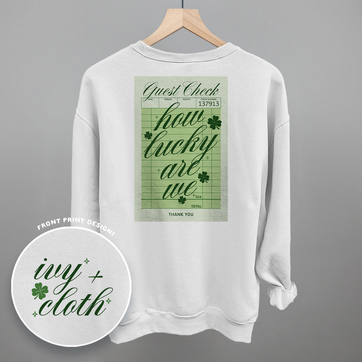How Lucky Are We Guest Check (Back Print)