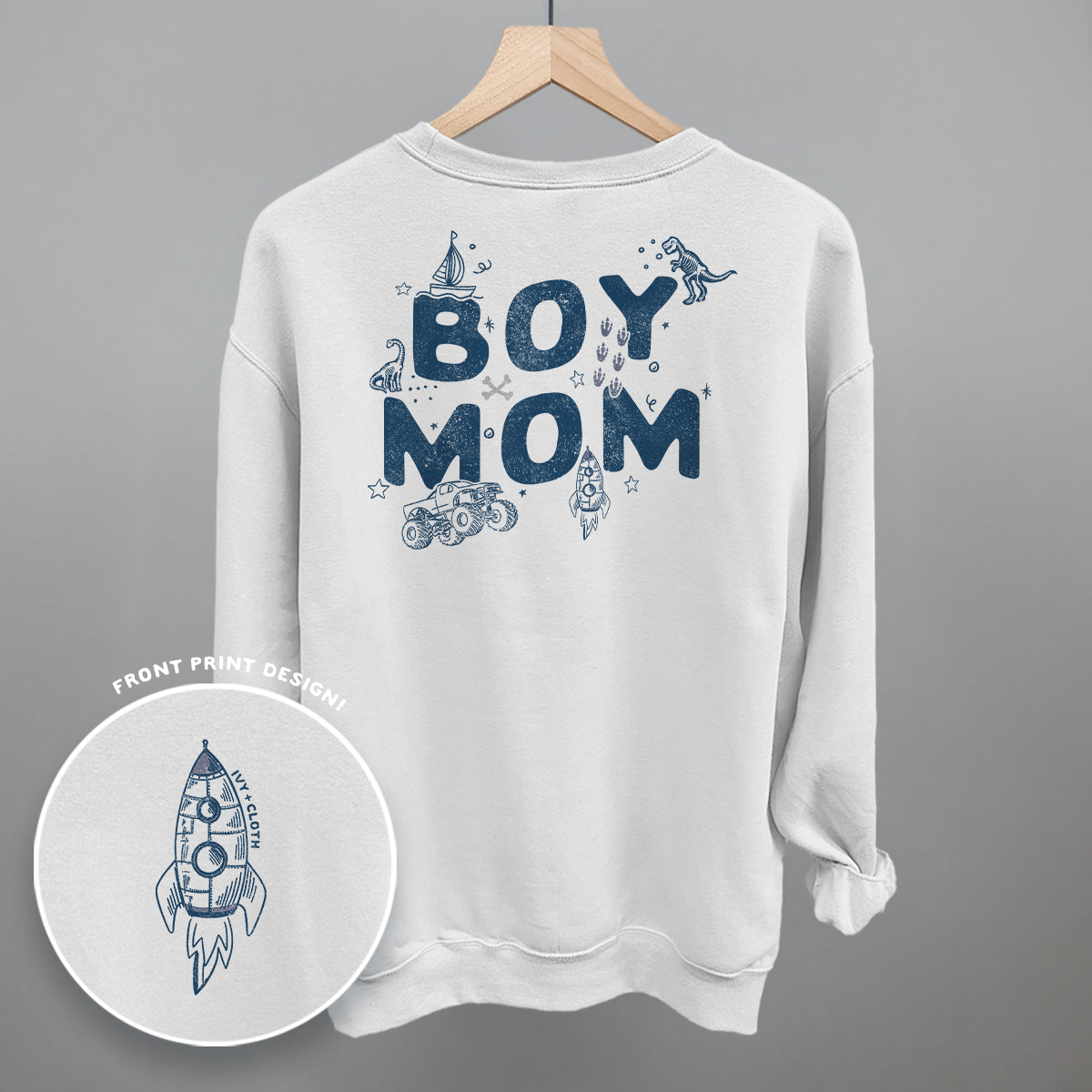 Boy Mom Doodles (Back Print)