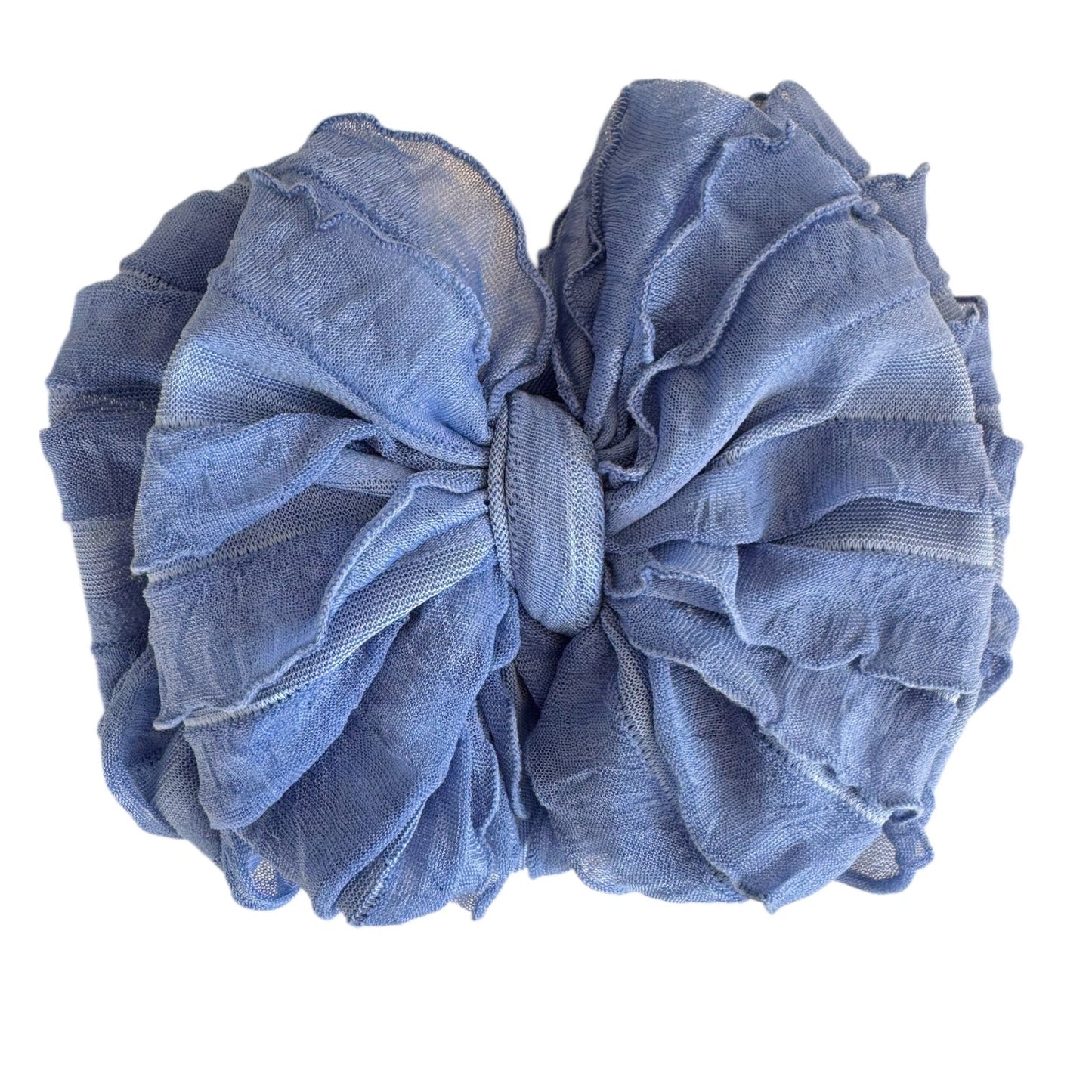 Ruffled Headband | Denim