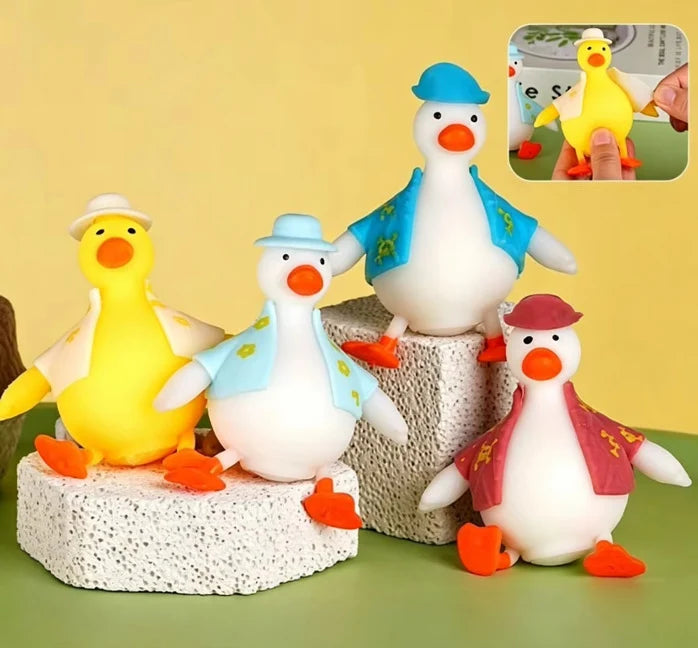 Pirate Duck Squishy – 3.97" Stretchy Duck Sensory Fidget Toy