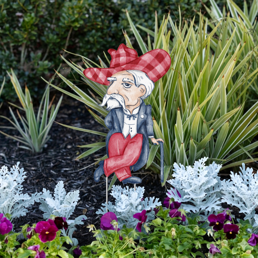 Red & Blue Garden Stake