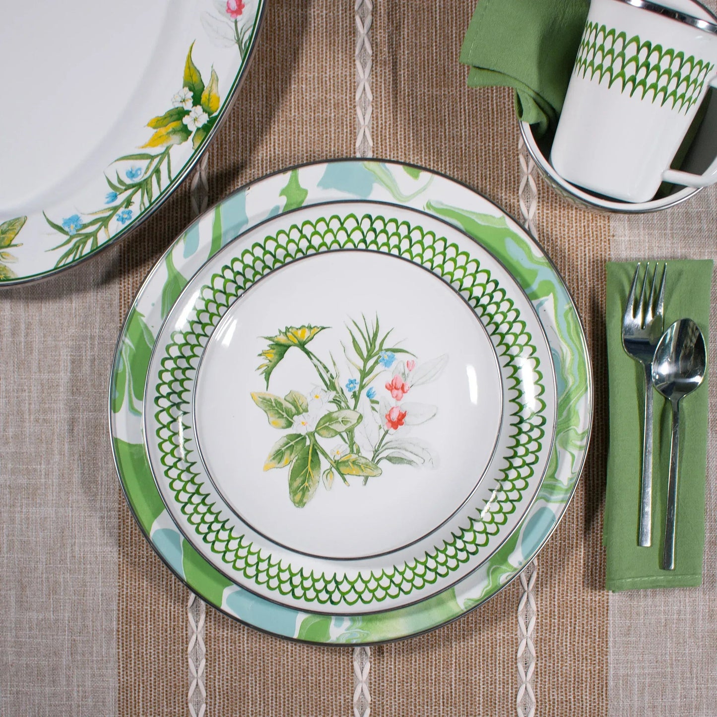 Herbs Sandwich Plates - Set of 4