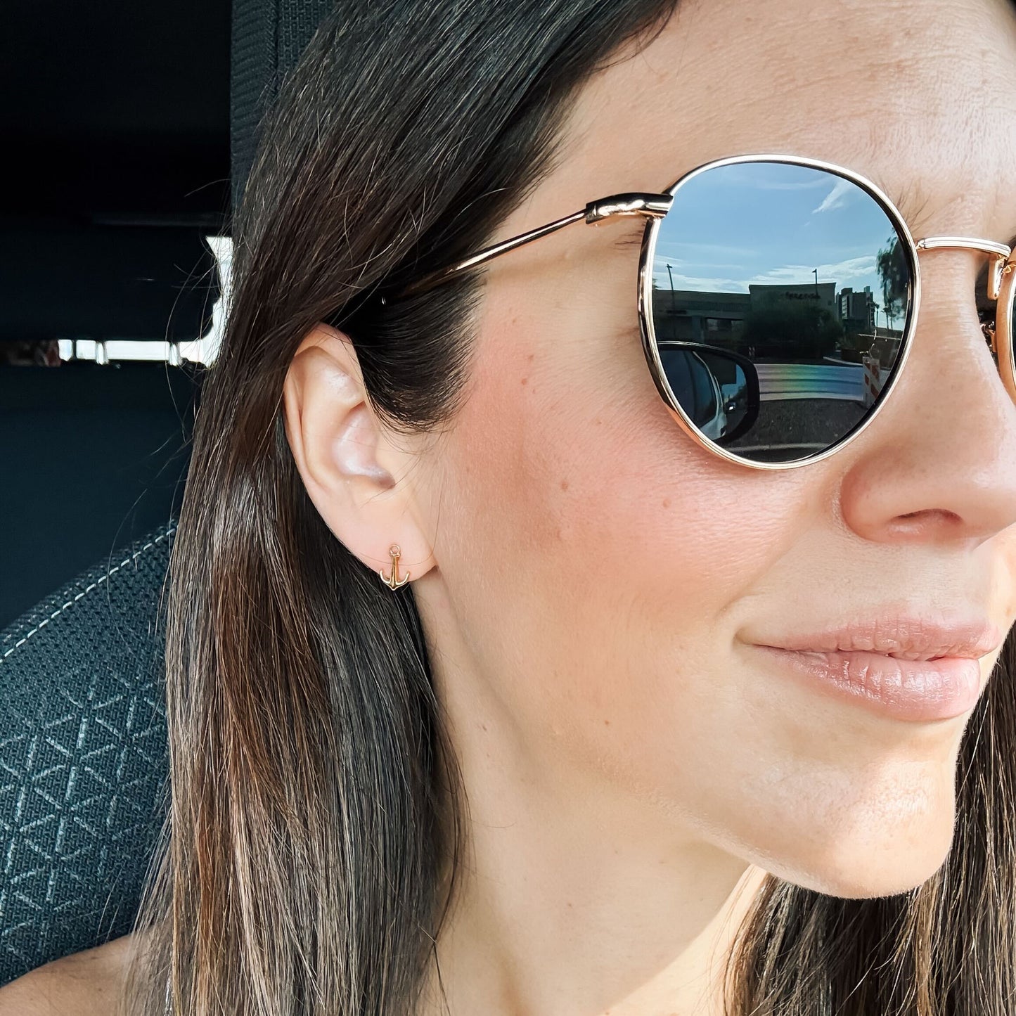 Anchor Stud Earrings