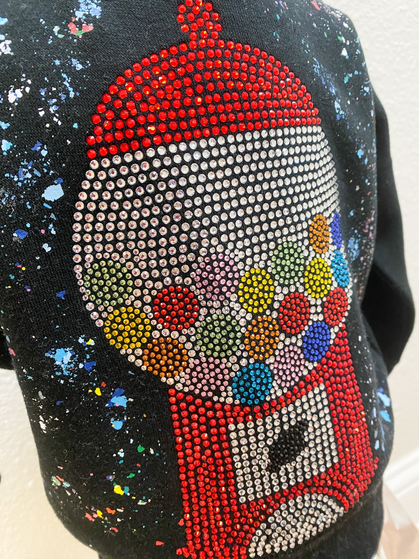 Black Rhinestone Gumball Machine Sweatshirt – Girls Sparkle Pullover