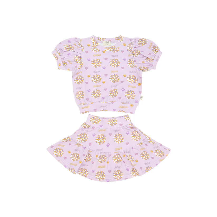 Pom-Pom Paws Twirl & Whirl Skirt Set
