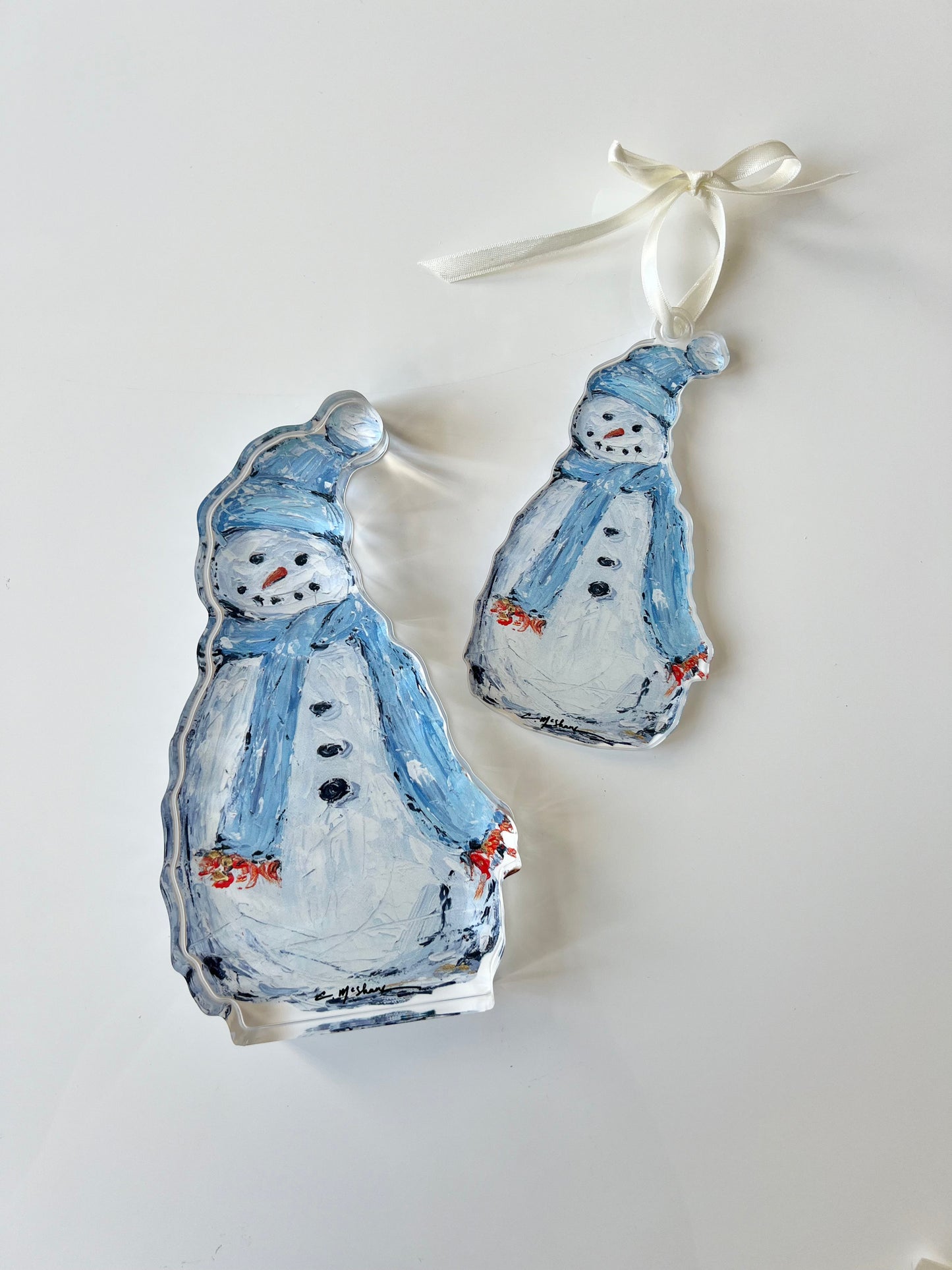 Frosty Snowman Acrylic Tabletop Art