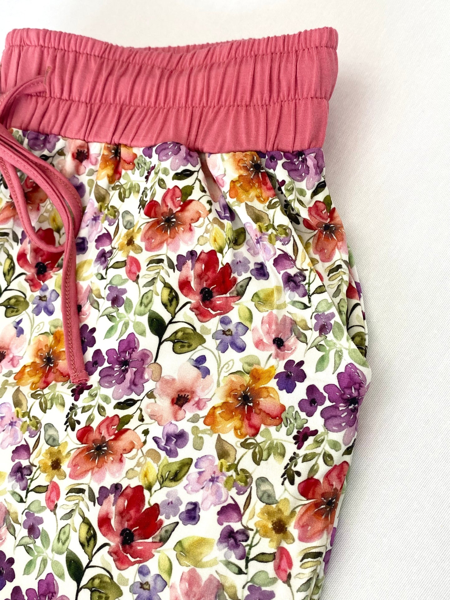 Watercolor Floral Adult Joggers