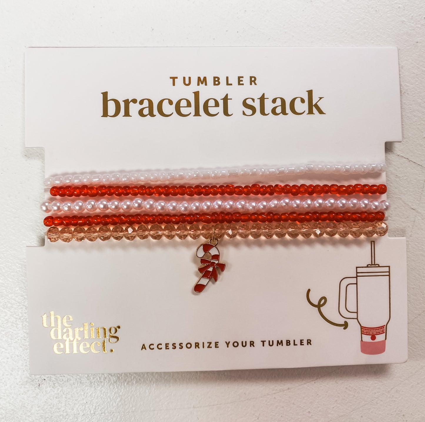 Tumbler Bracelet Stack – Candy Cane Crush Holiday Tumbler Accessories