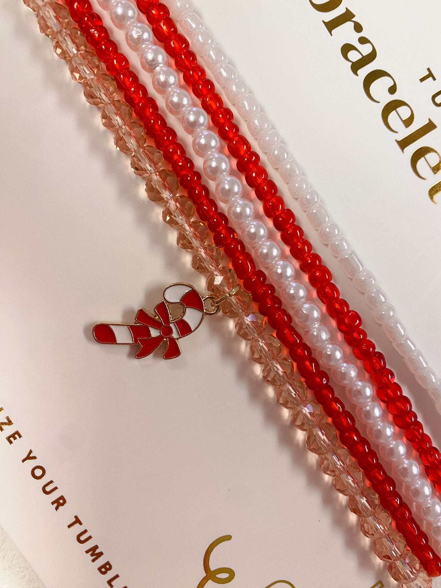Tumbler Bracelet Stack – Candy Cane Crush Holiday Tumbler Accessories