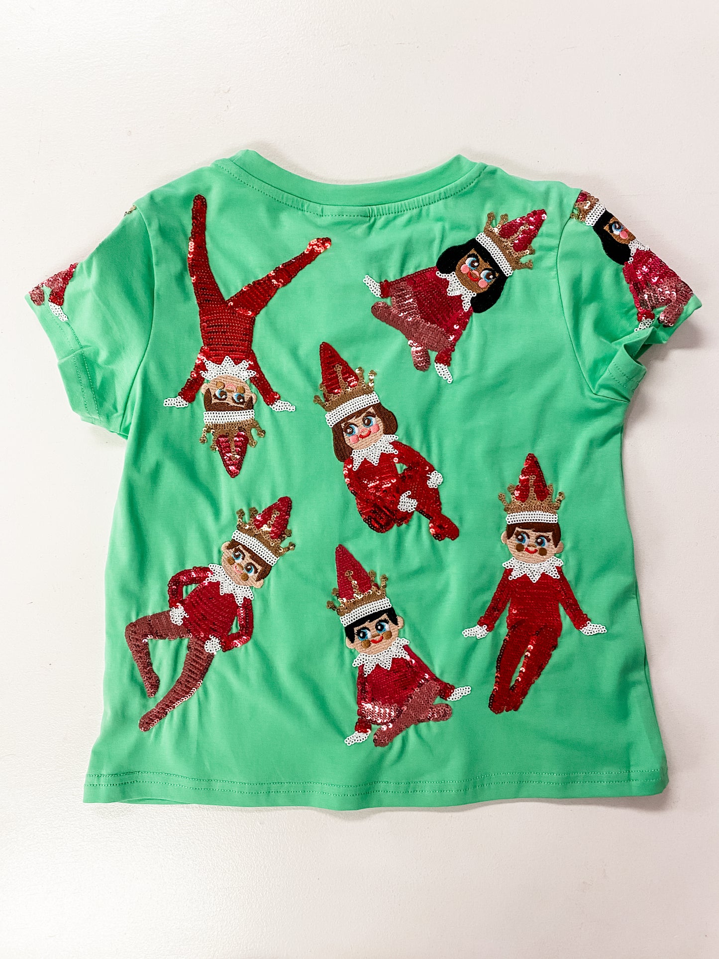 Queen of Sparkles Green Elf on the Shelf Tee - Kids
