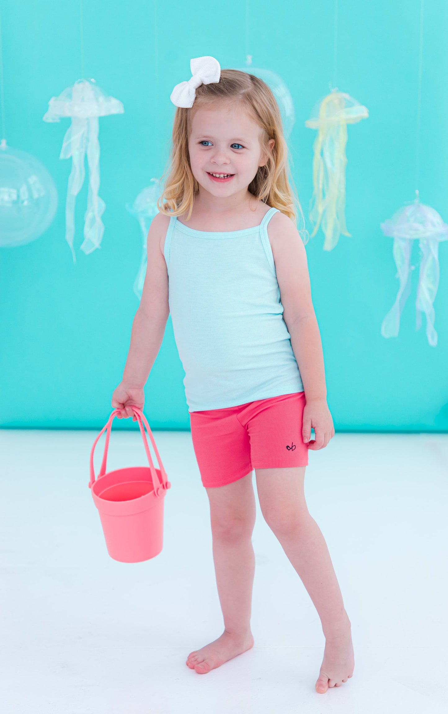 Aqua Ribbed Tank Top