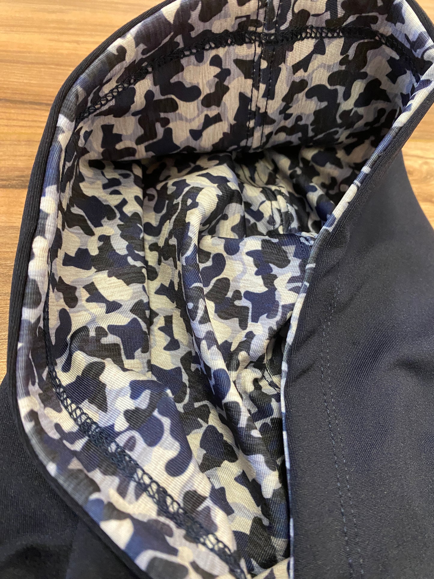 Performance Navy Hoodie with Camo Lining – Boys Long Sleeve Pullover