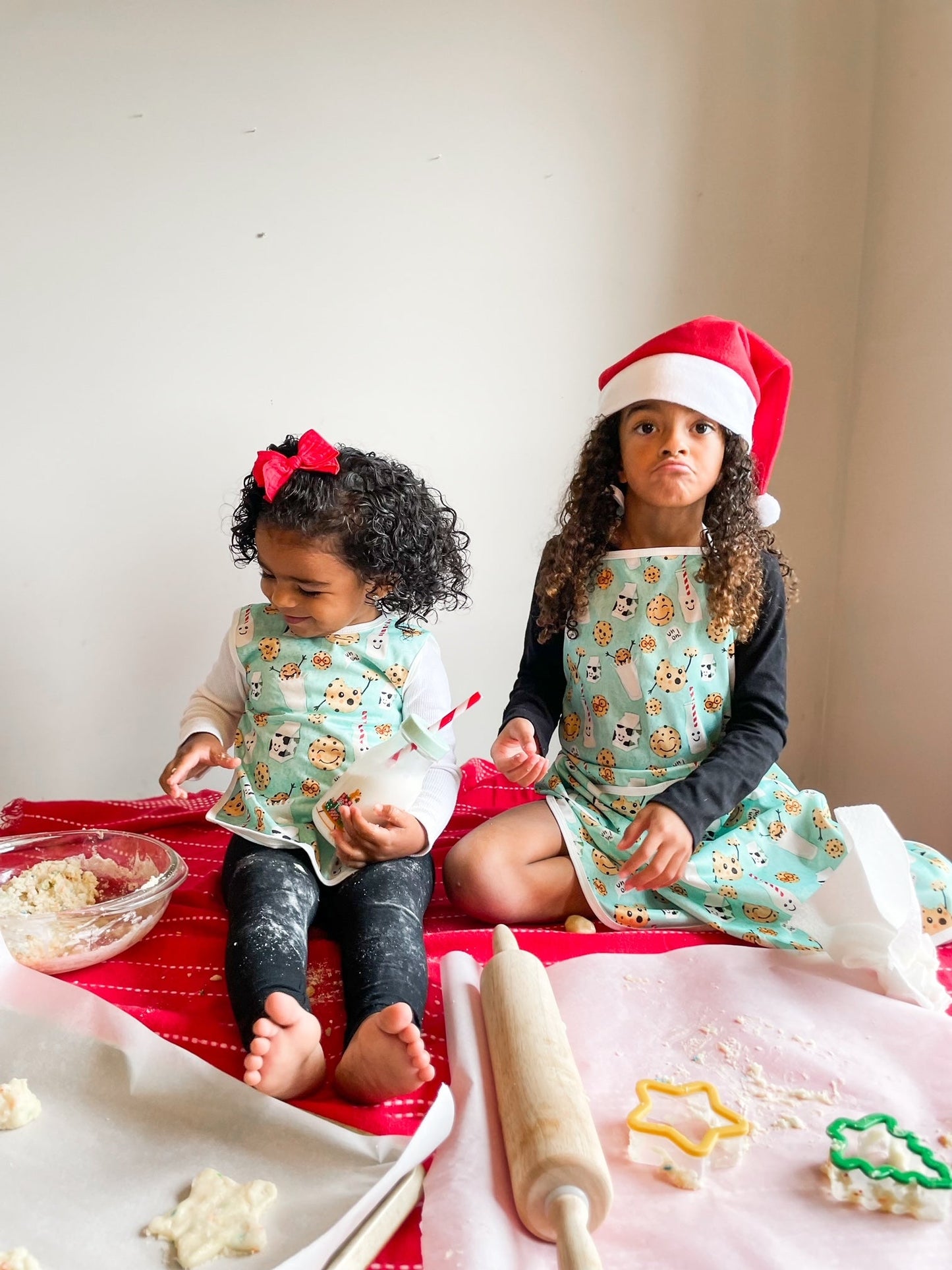 Cookies & Milk Apron - fits sizes youth small through adult 2XL