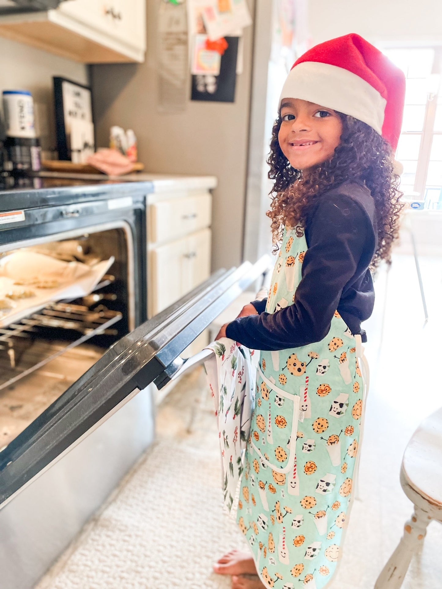 Cookies & Milk Apron - fits sizes youth small through adult 2XL