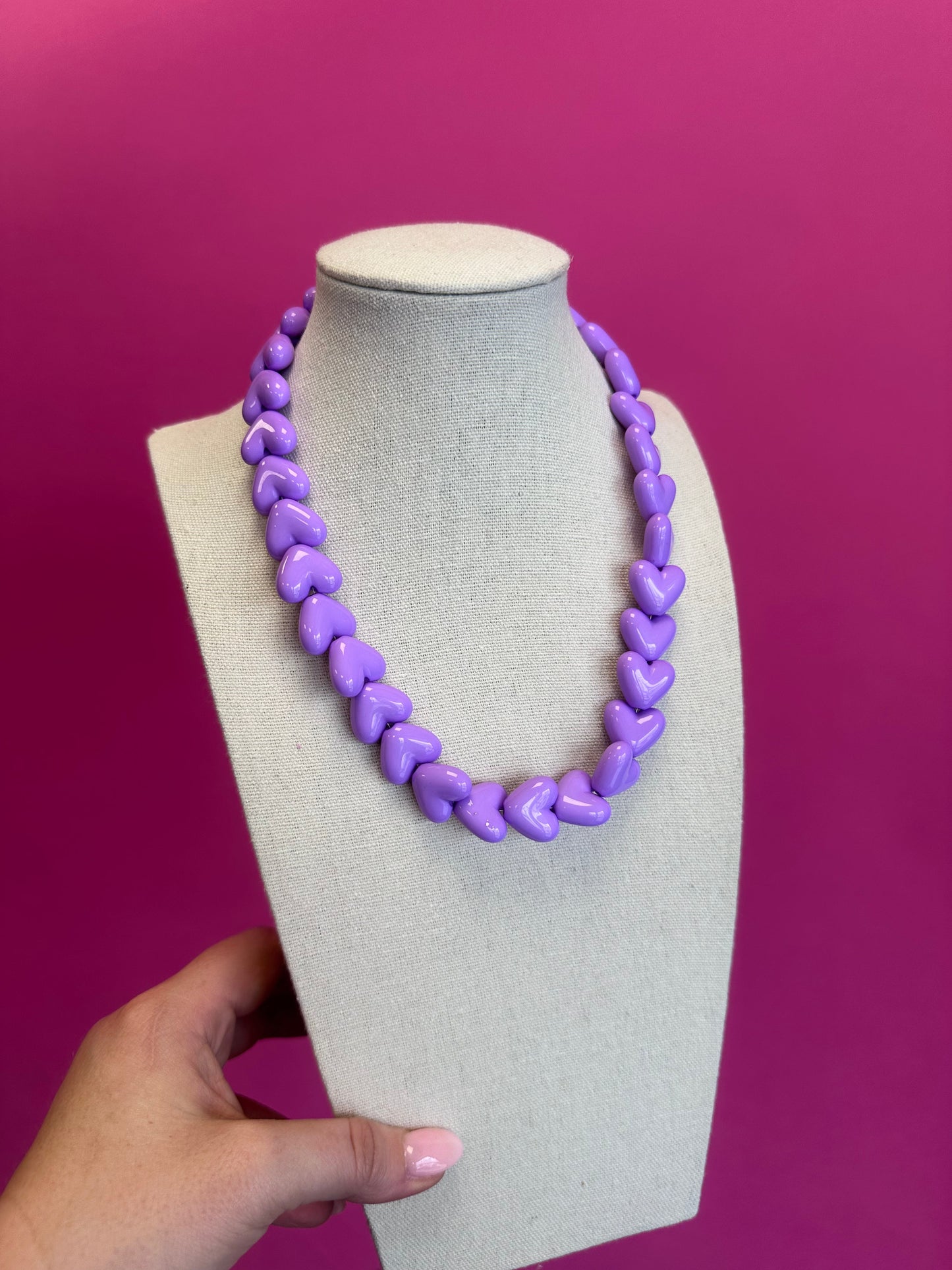 Heart Necklace - Lavender