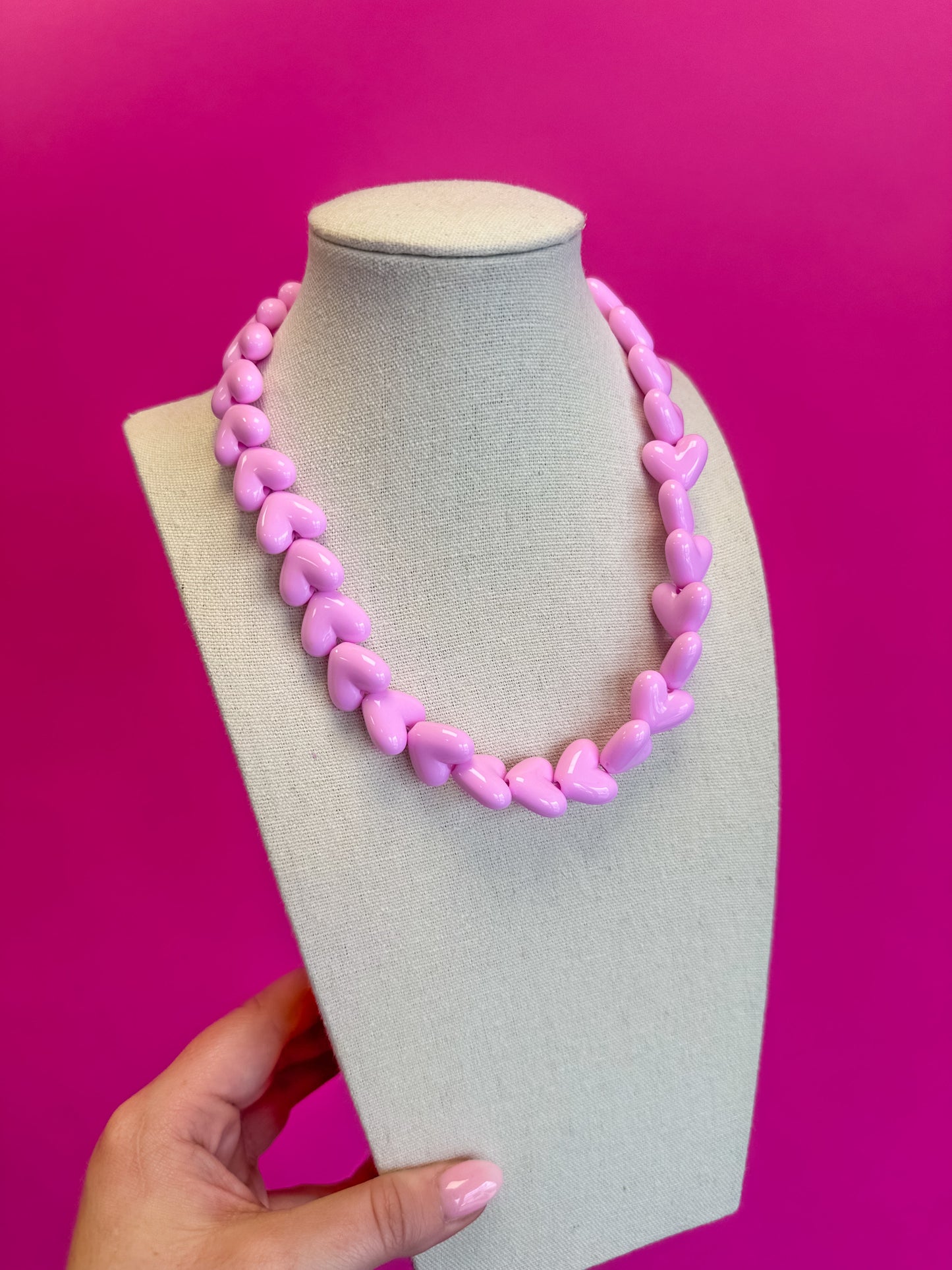 Heart Necklace - Pink