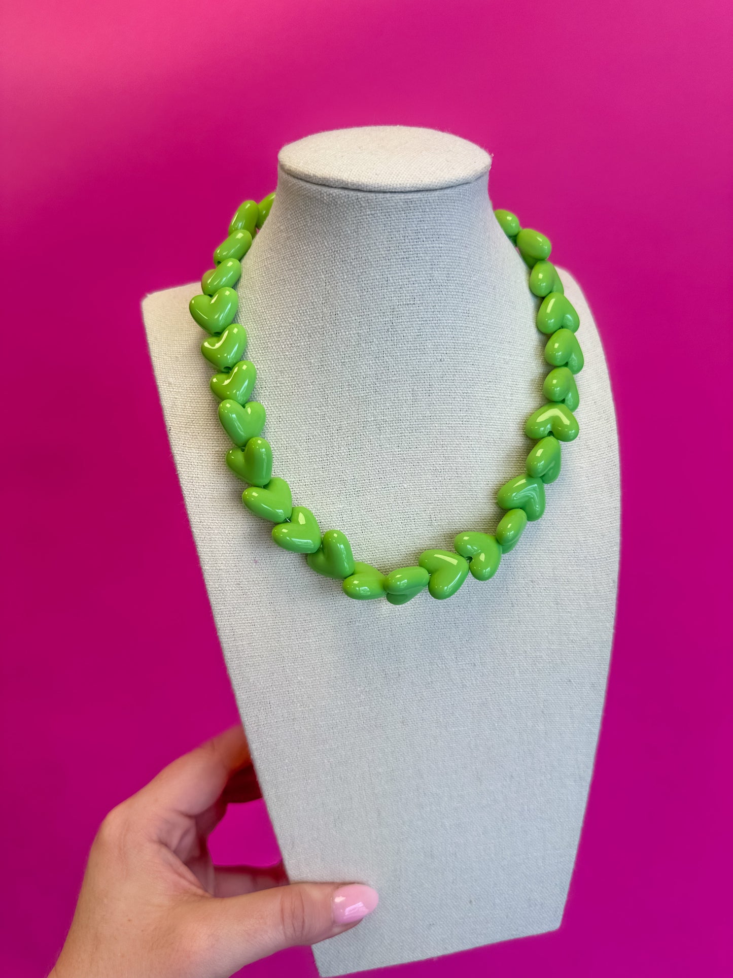 Heart Necklace - Green
