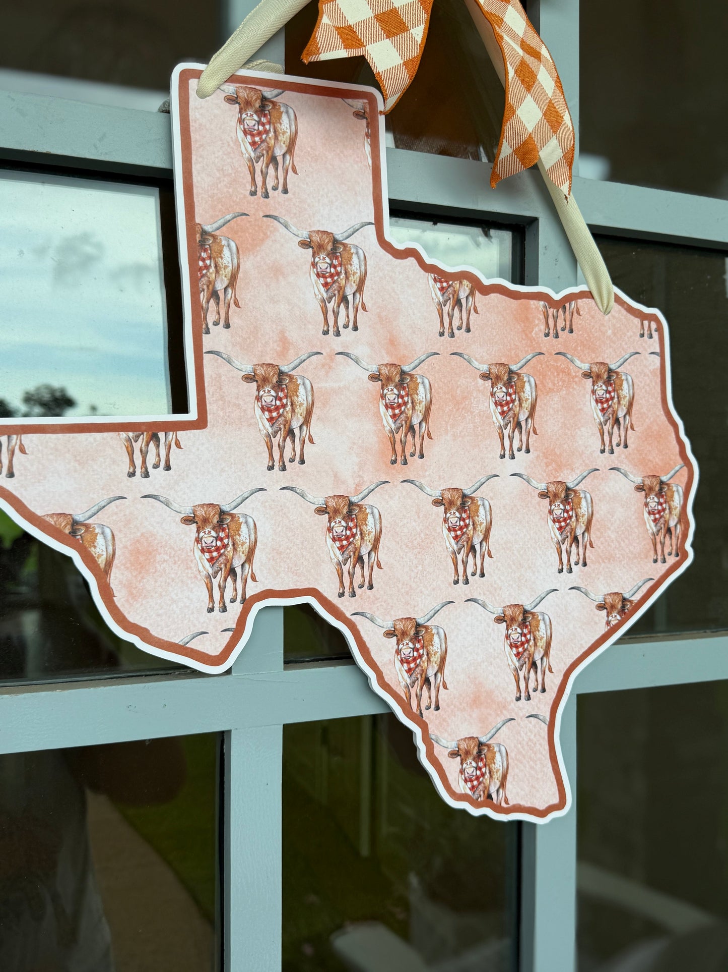 Longhorn Patterned Door Hanger