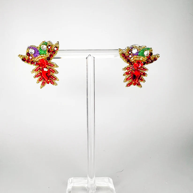 Mardi Gras Crawfish Luxe Studs