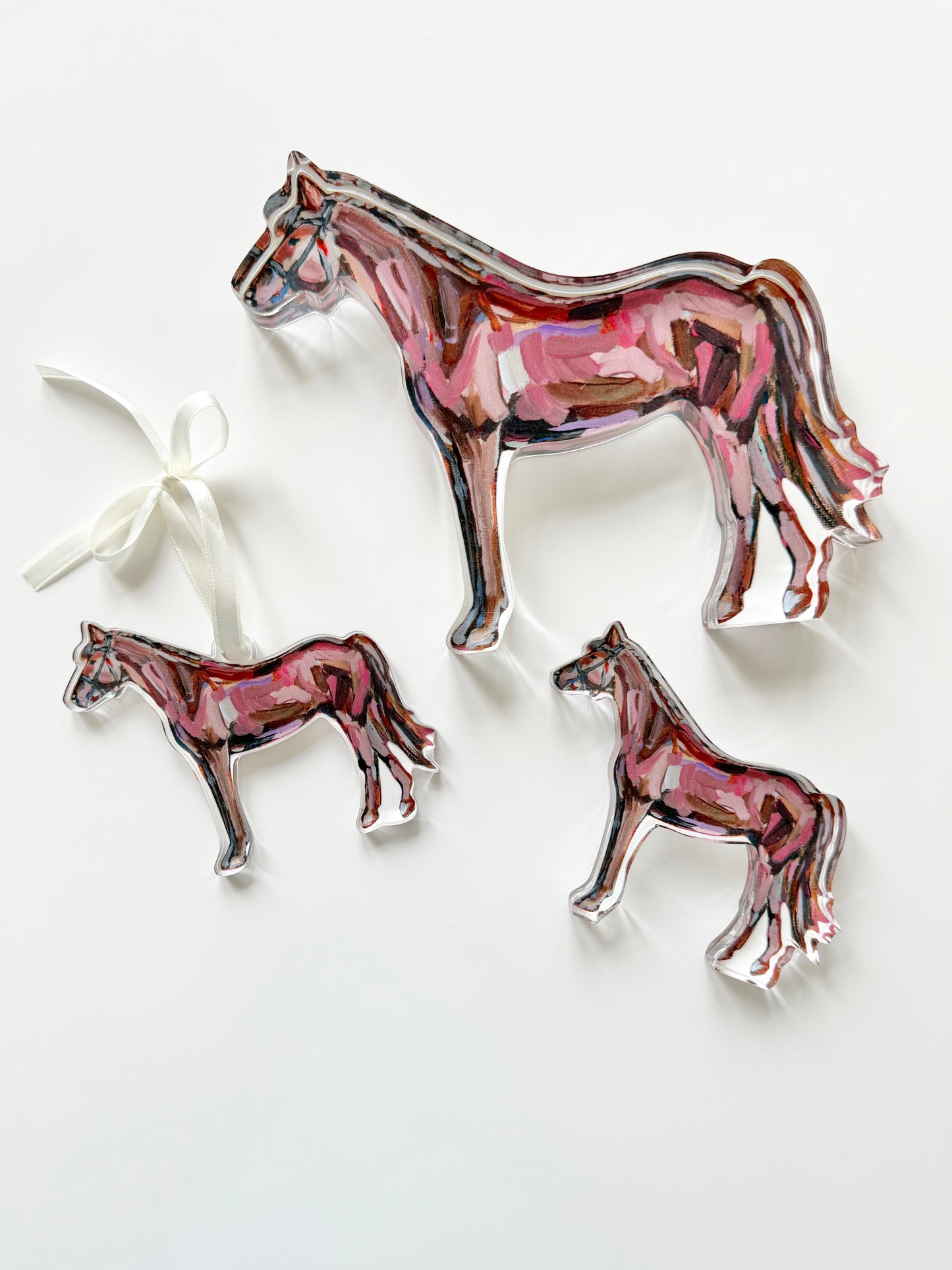 Rose in the Dust Horse Acrylic Tabletop Art