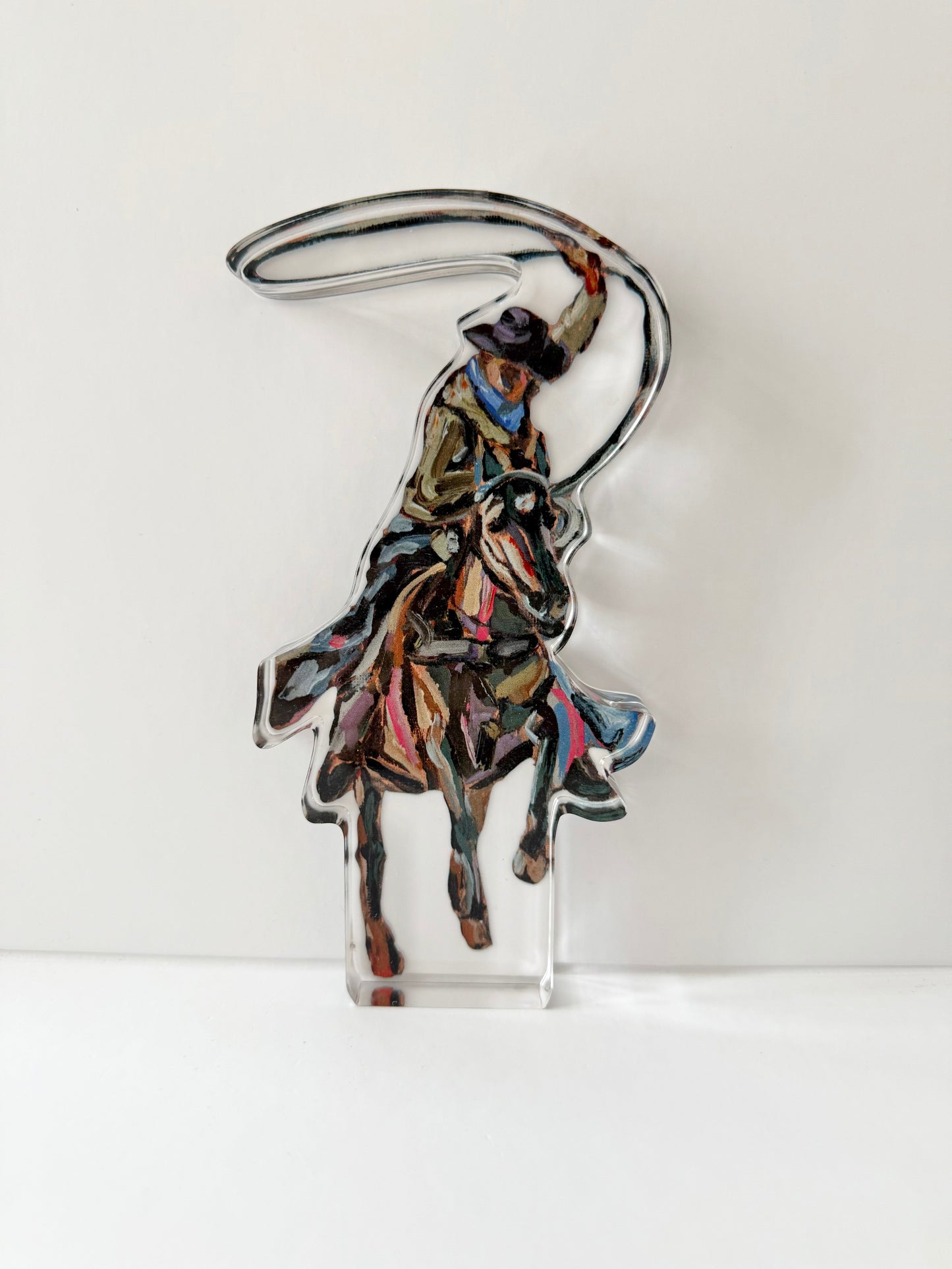 Rodeo Roper Acrylic Tabletop Art