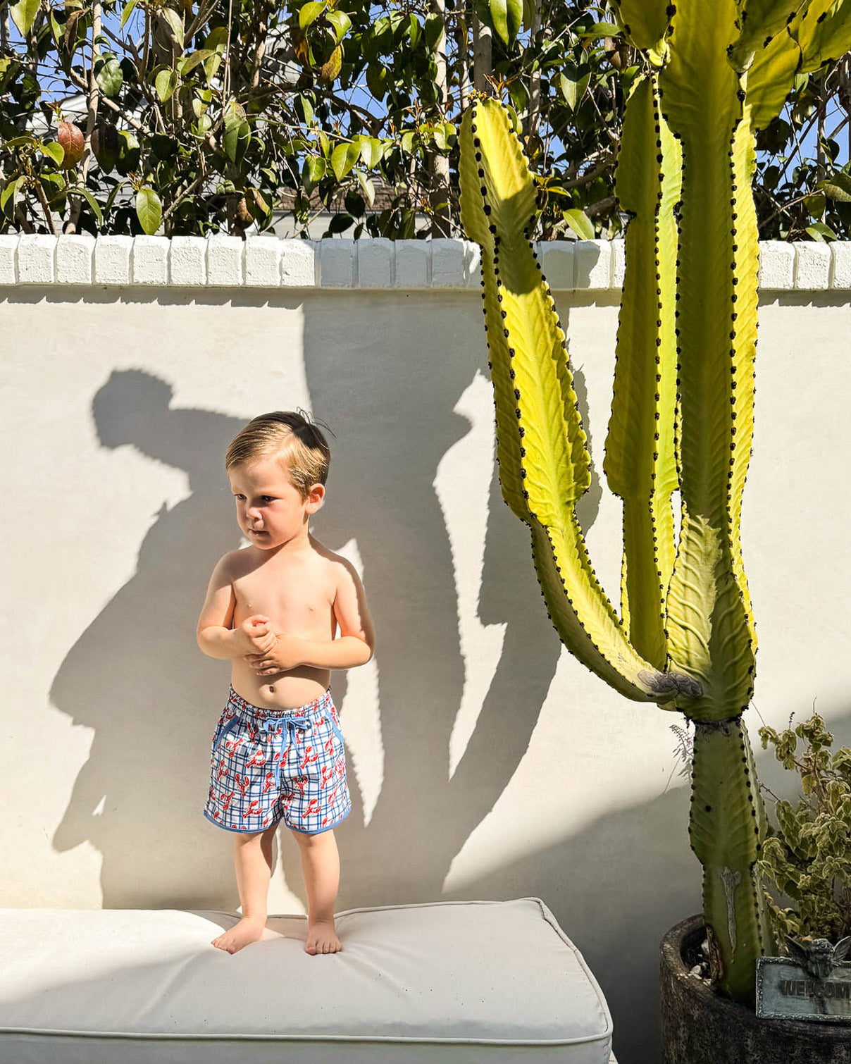 Red as a Lobster Swim Trunks- FINAL SALE