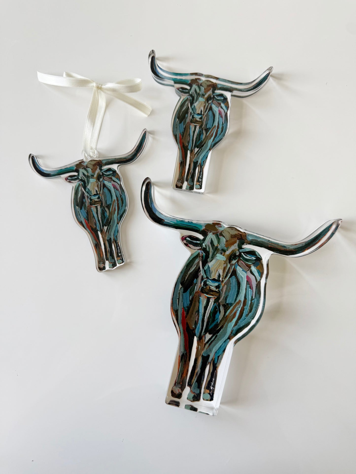 True Grit Longhorn Acrylic Tabletop Art