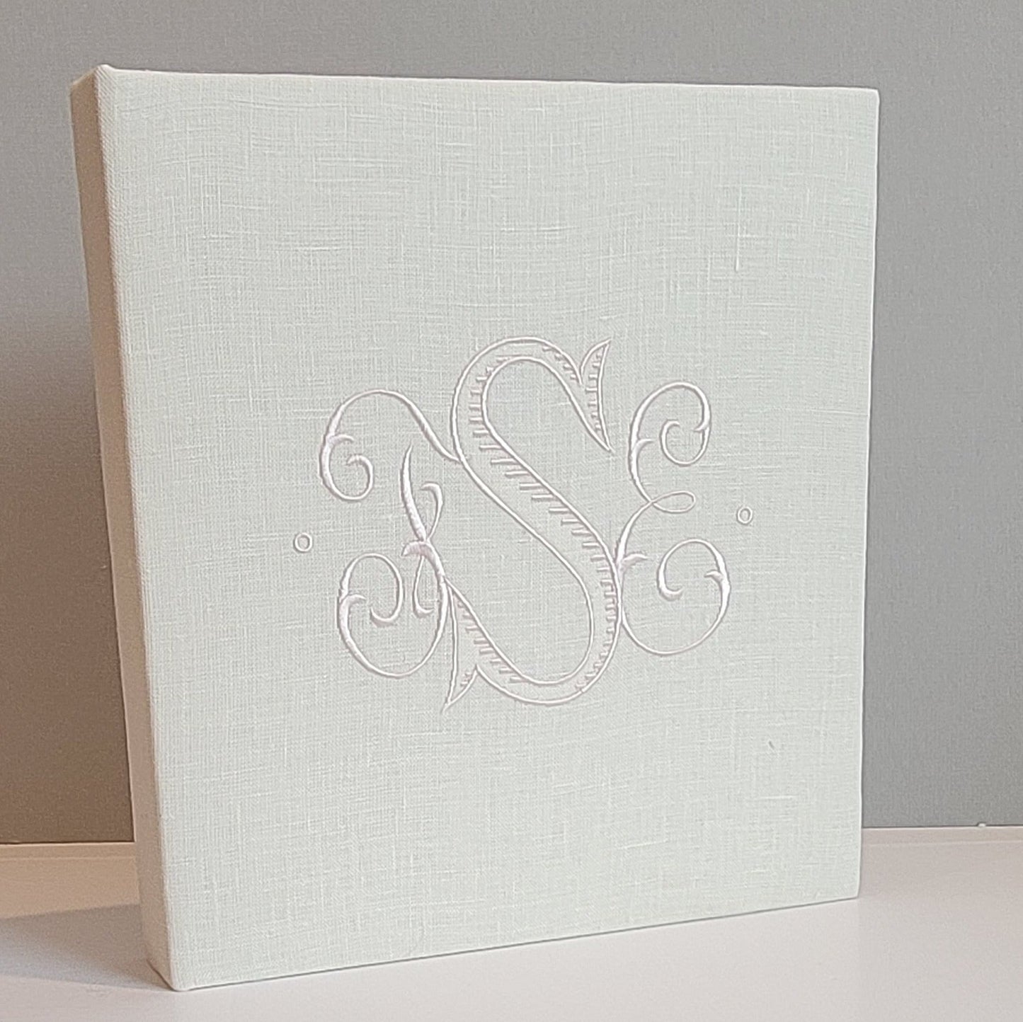 Baby Memory Book - Ivory Linen (w/o Bow)
